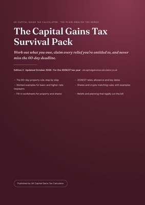 Cover of the Capital Gains Tax Survival Pack